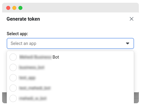 Select App For Token
